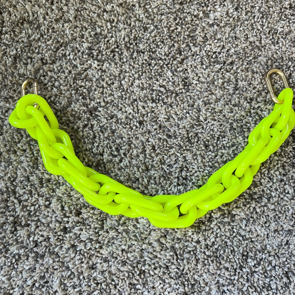 Clare V Neon Yellow Chain Strap
